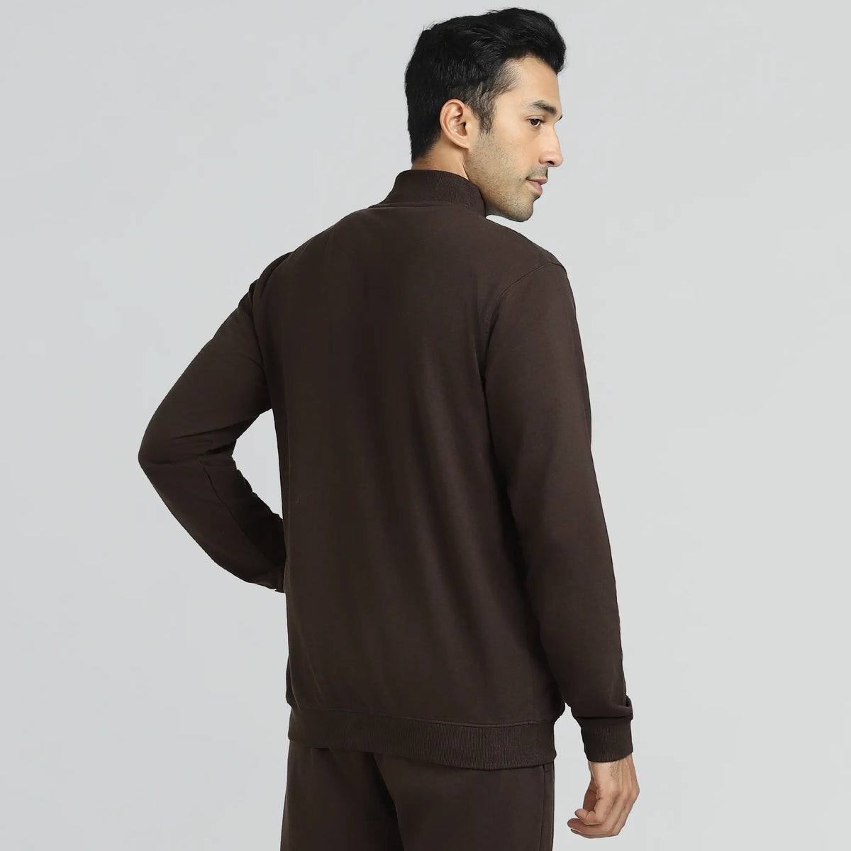 Cruze French Terry Cotton Zip Ups Malt Brown - XYXX Crew