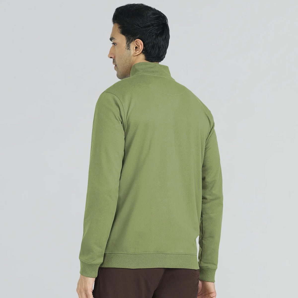Cruze French Terry Cotton Zip Ups Olive Green - XYXX Crew