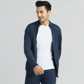 Cruze French Terry Cotton Zip Ups Opal Blue - XYXX Crew