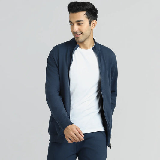 Cruze French Terry Cotton Zip Ups Opal Blue - XYXX Crew