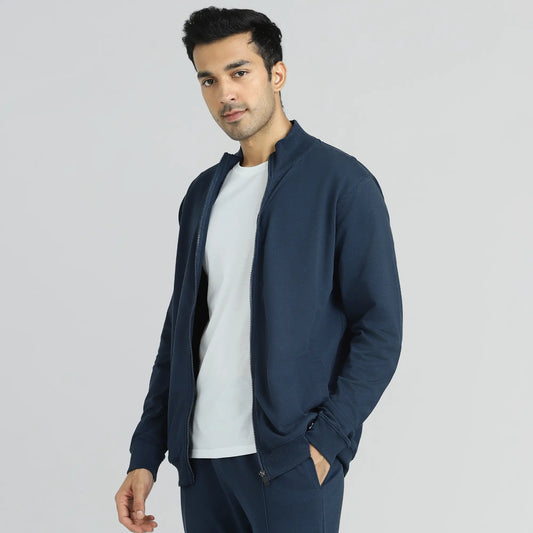 Cruze French Terry Cotton Zip Ups Opal Blue - XYXX Crew