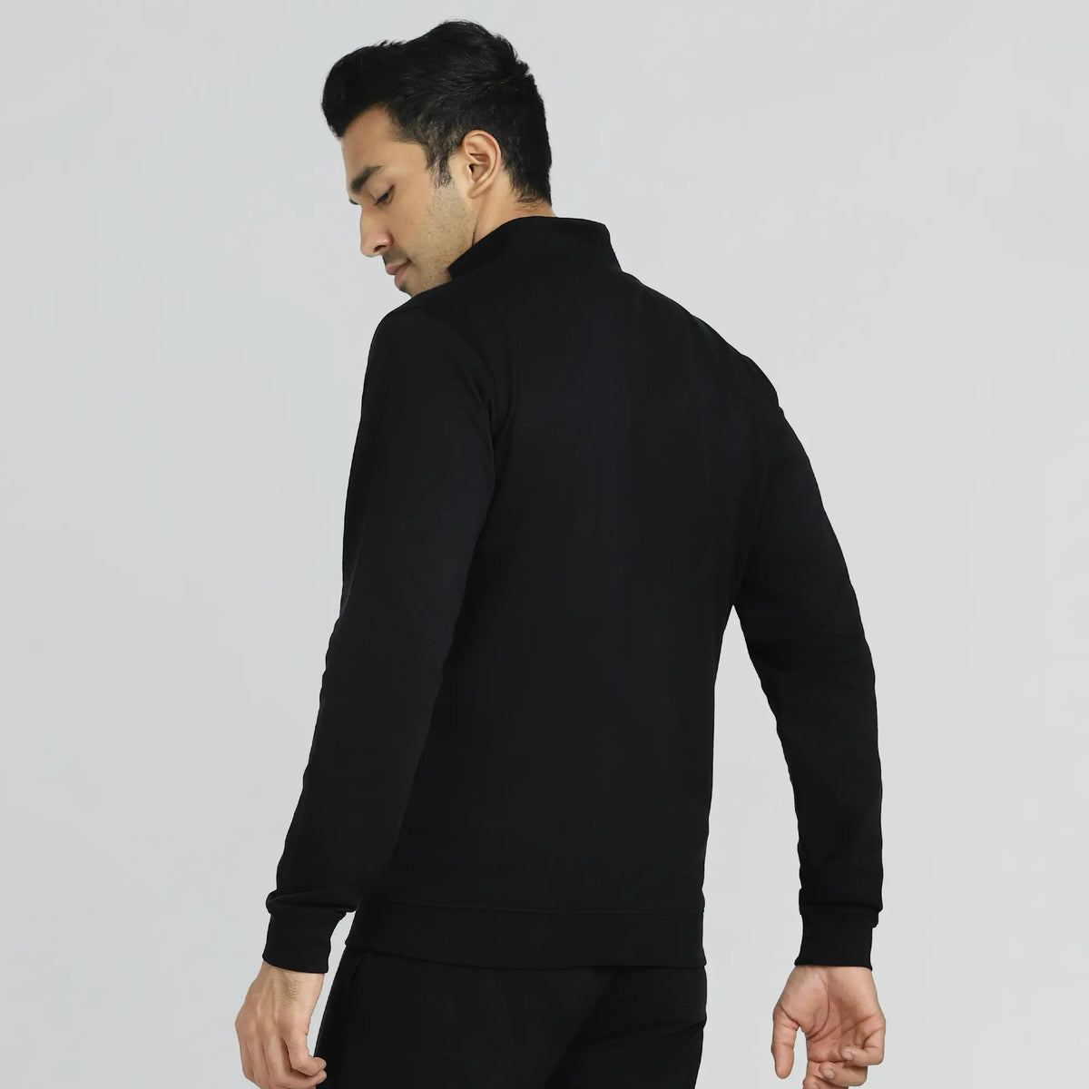 Cruze French Terry Cotton Zip Ups Pitch Black - XYXX Crew