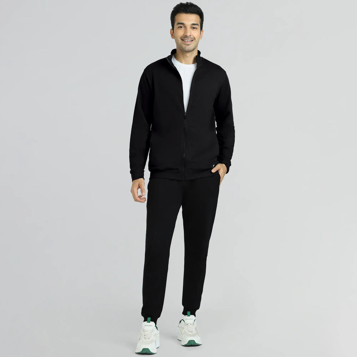 Cruze French Terry Cotton Zip Ups Pitch Black - XYXX Crew