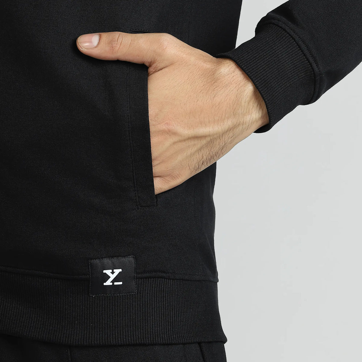 Cruze French Terry Cotton Zip Ups Pitch Black - XYXX Crew