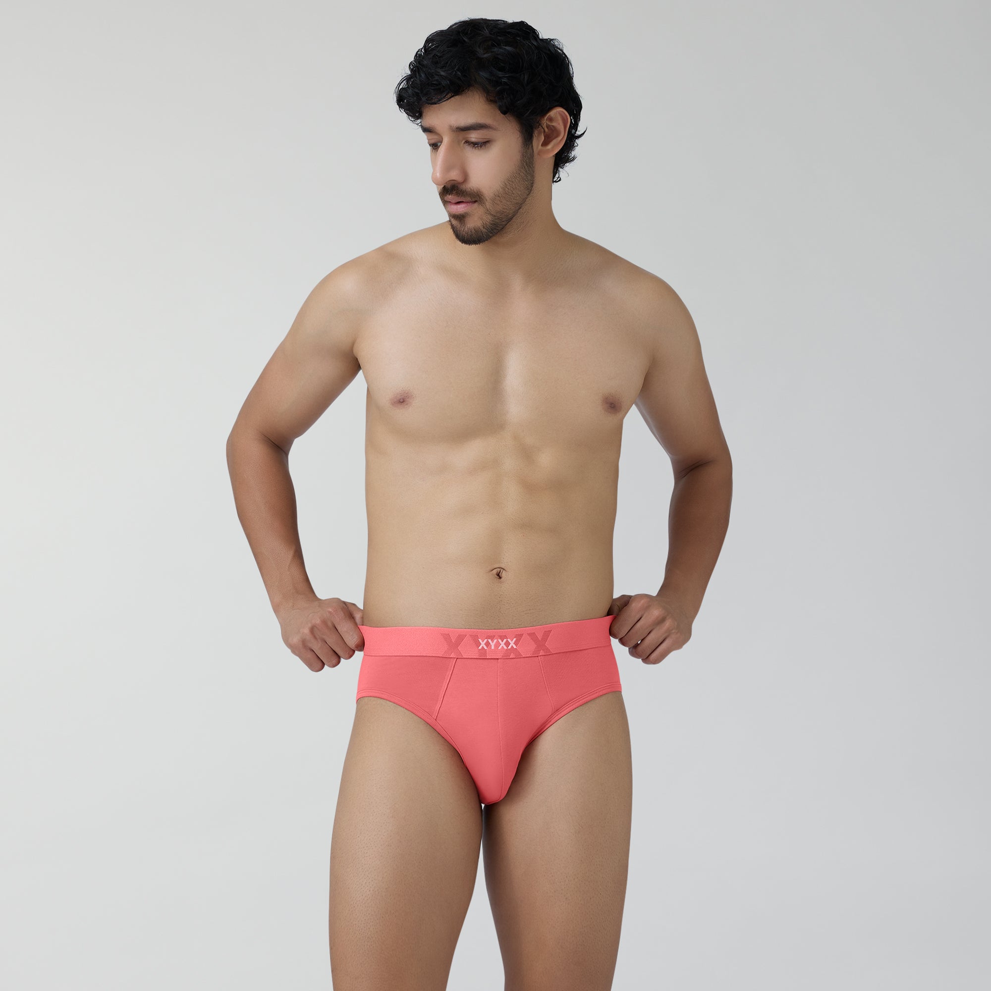 Element Cotton Stretch Briefs For Men Pink Punch -  XYXX Crew