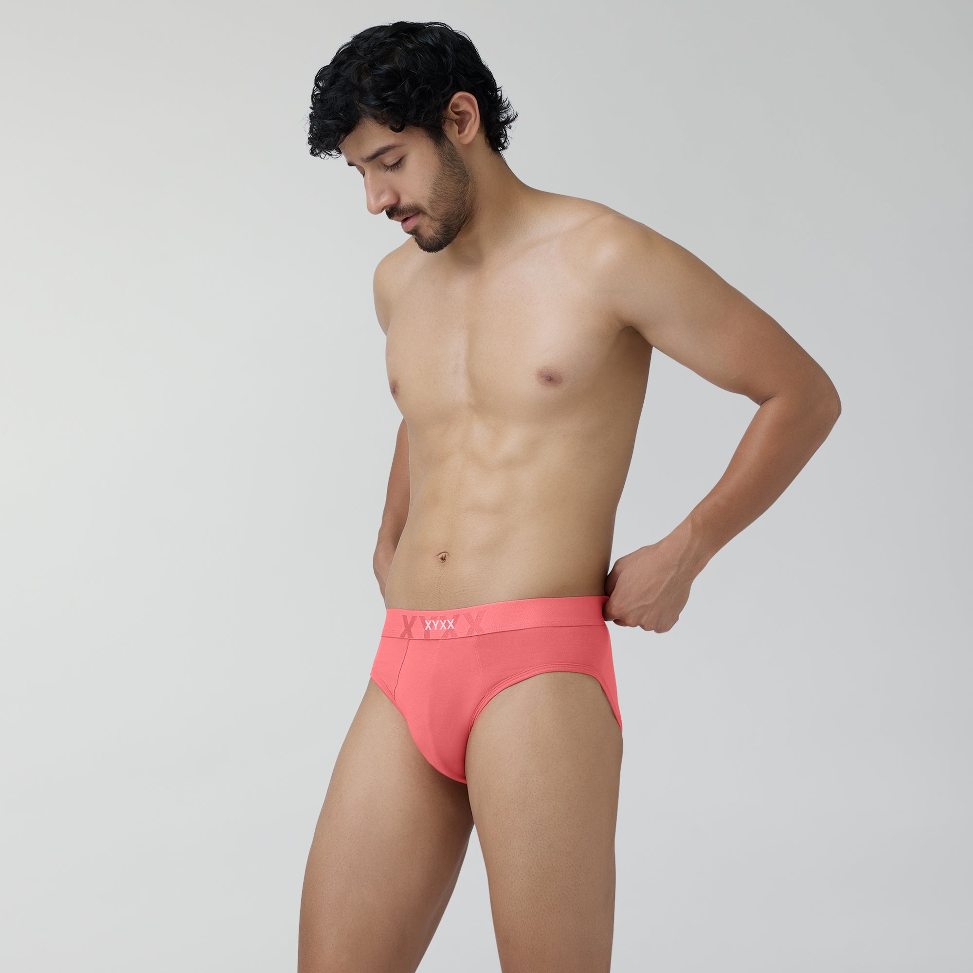 Element Cotton Stretch Briefs For Men Pink Punch -  XYXX Crew