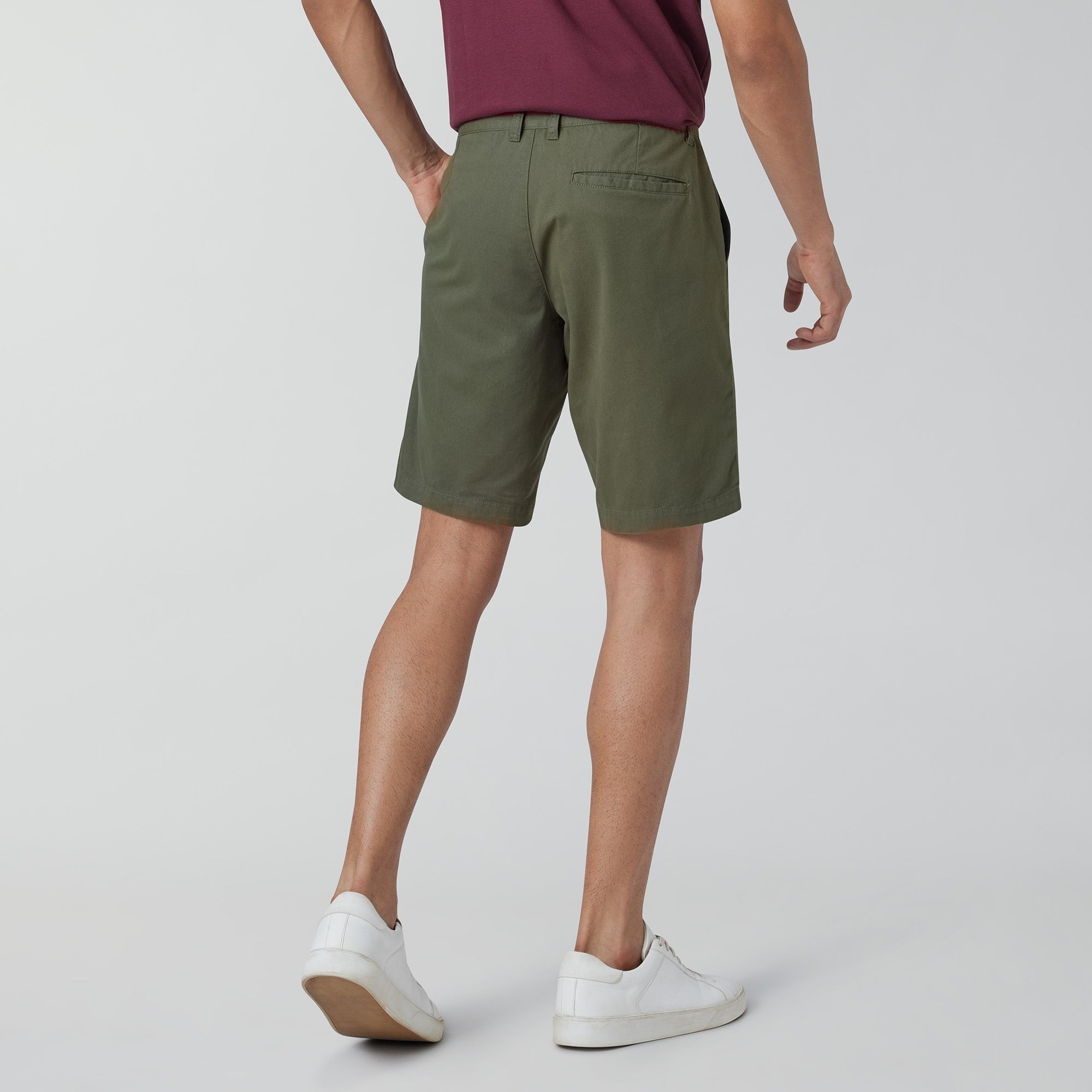 Element Cotton Chinos Shorts For Men Olive Green - XYXX Crew