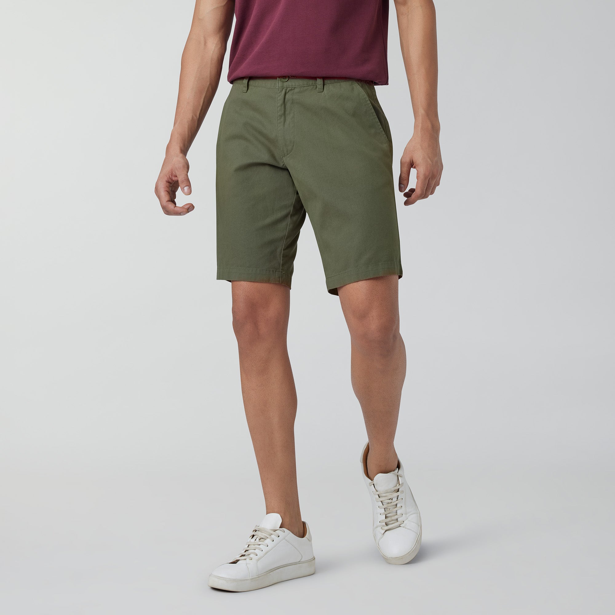 Element Cotton Chinos Shorts For Men Olive Green - XYXX Crew