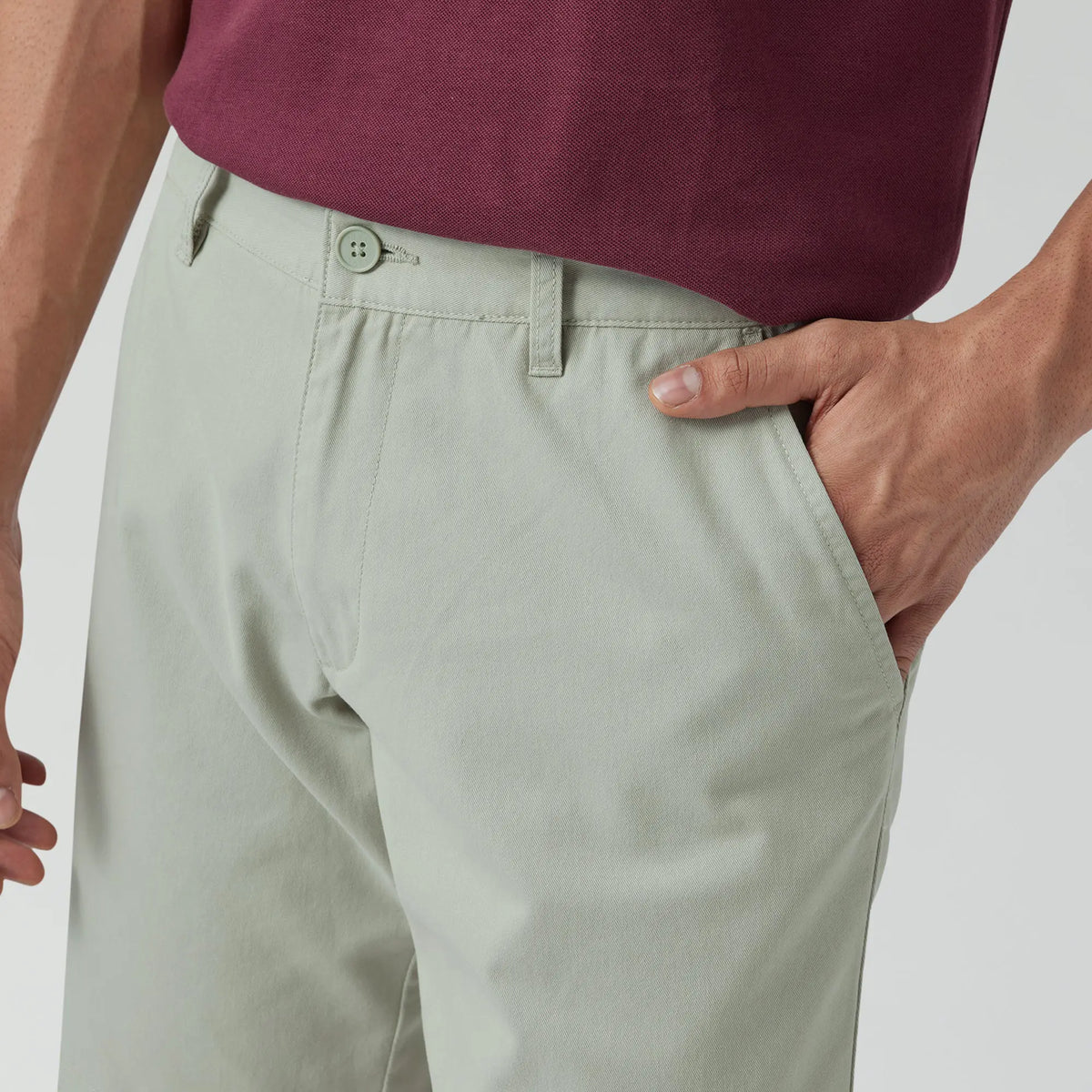 Element Cotton Chinos Shorts For Men Tea Green - XYXX Crew