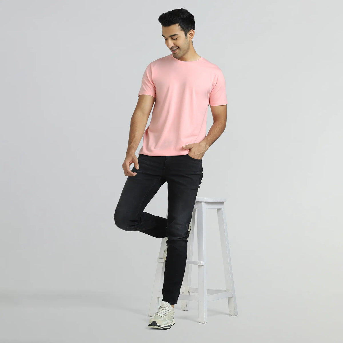 Iconique Supima Cotton T-shirt Blush Pink - XYXX Crew