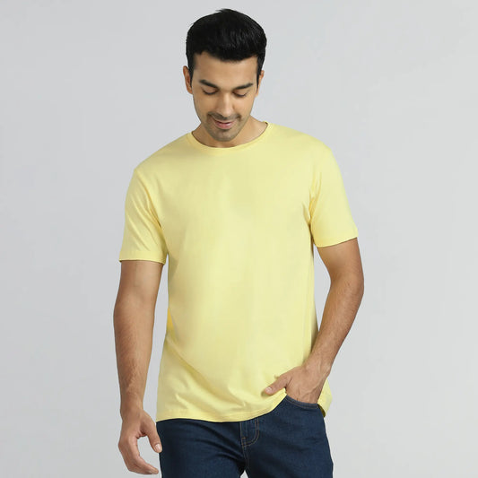 Iconique Supima Cotton T-shirt Butter Yellow - XYXX Crew