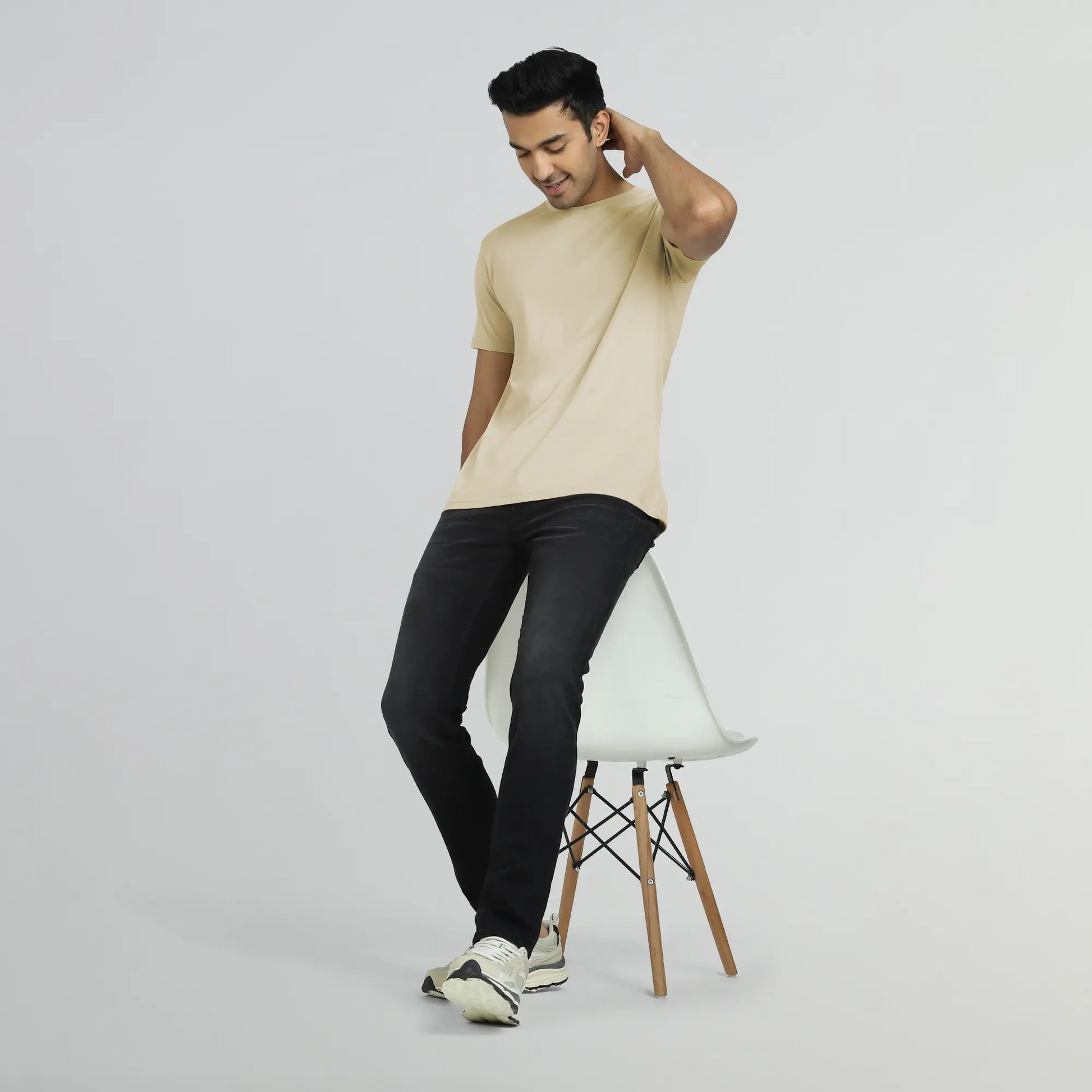 Iconique Supima Cotton T-shirt Ivory White - XYXX Crew