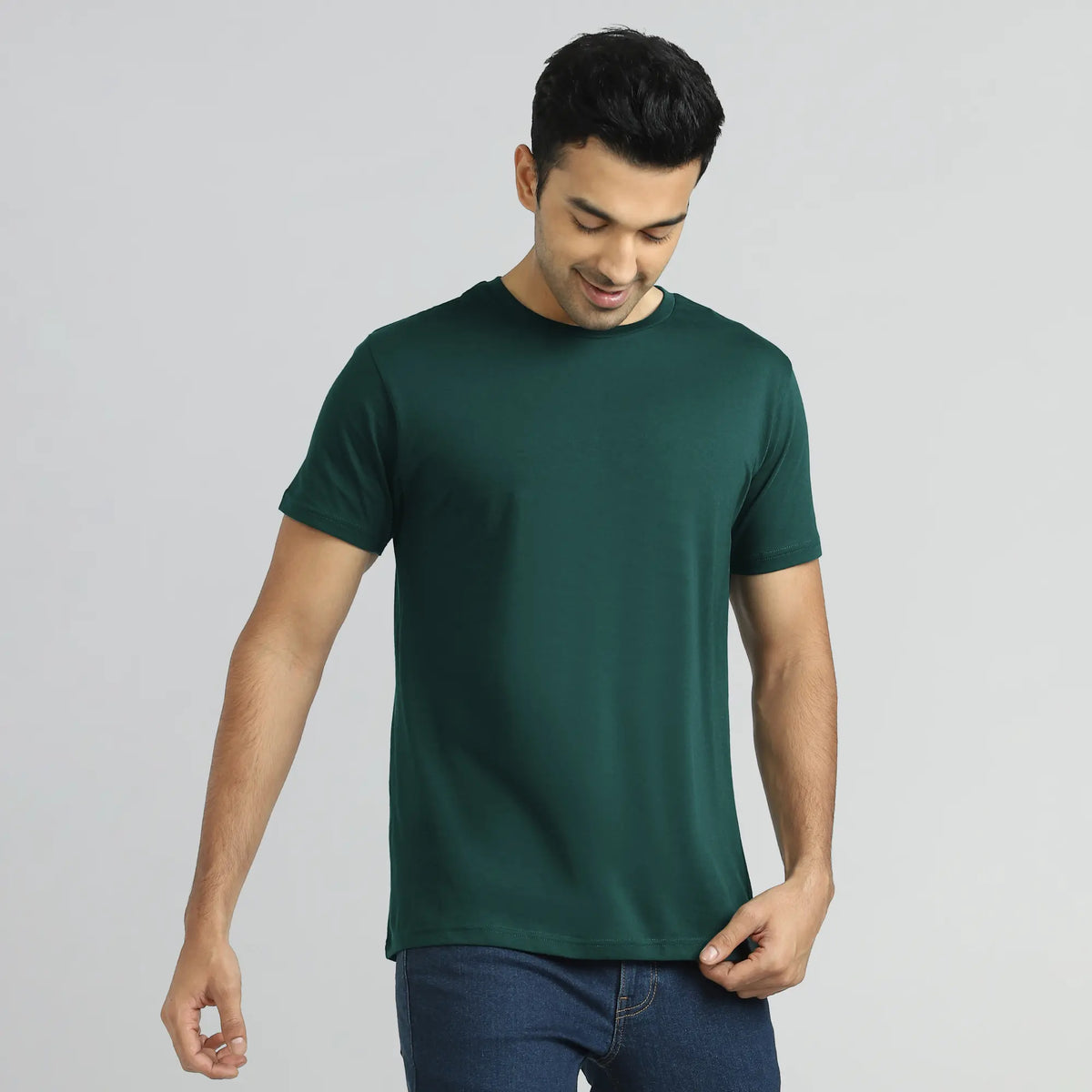 Iconique Supima Cotton T-shirt Forest Green - XYXX Crew