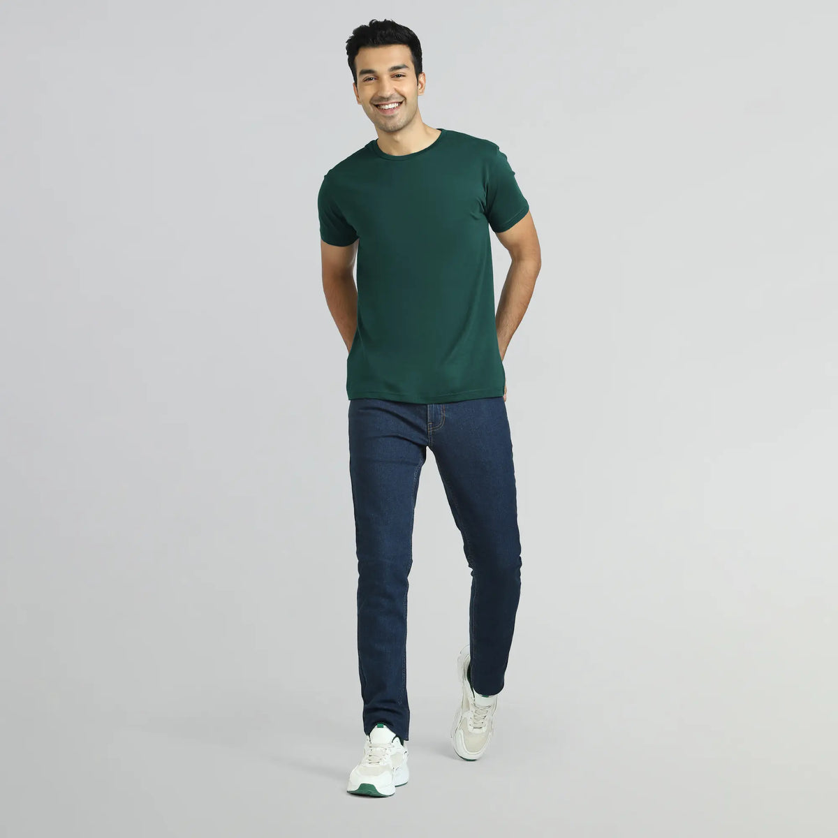 Iconique Supima Cotton T-shirt Forest Green - XYXX Crew