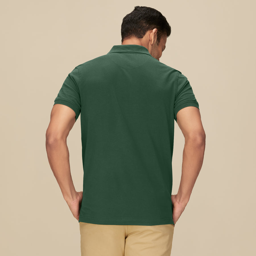 Nova Combed Cotton Polo T-shirts Basil Green – XYXX Apparels