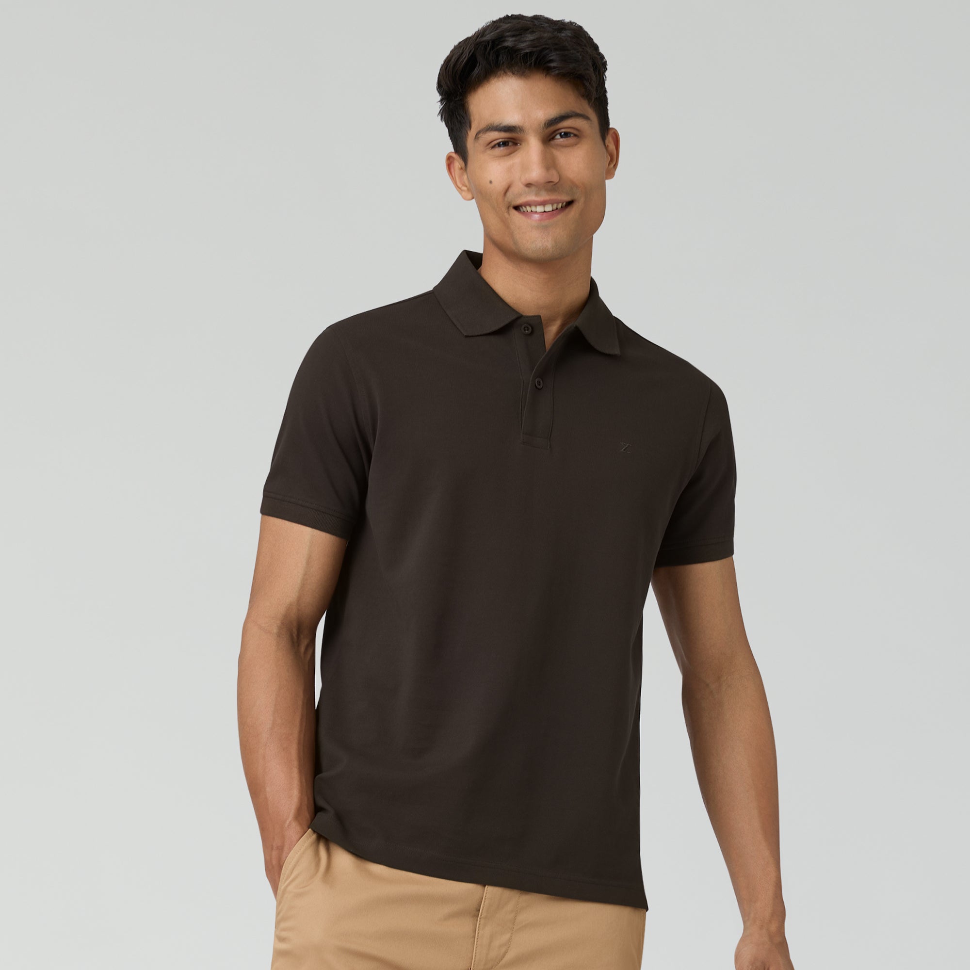 Nova Combed Cotton Polo T-shirts Mocha Brown