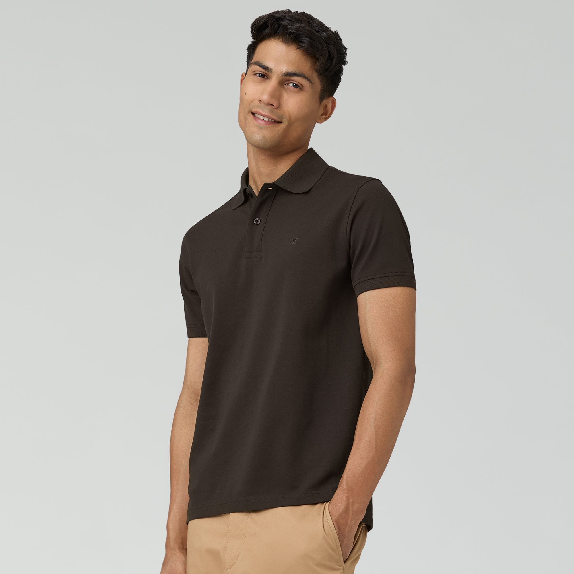 Nova Combed Cotton Polo T-shirts Mocha Brown
