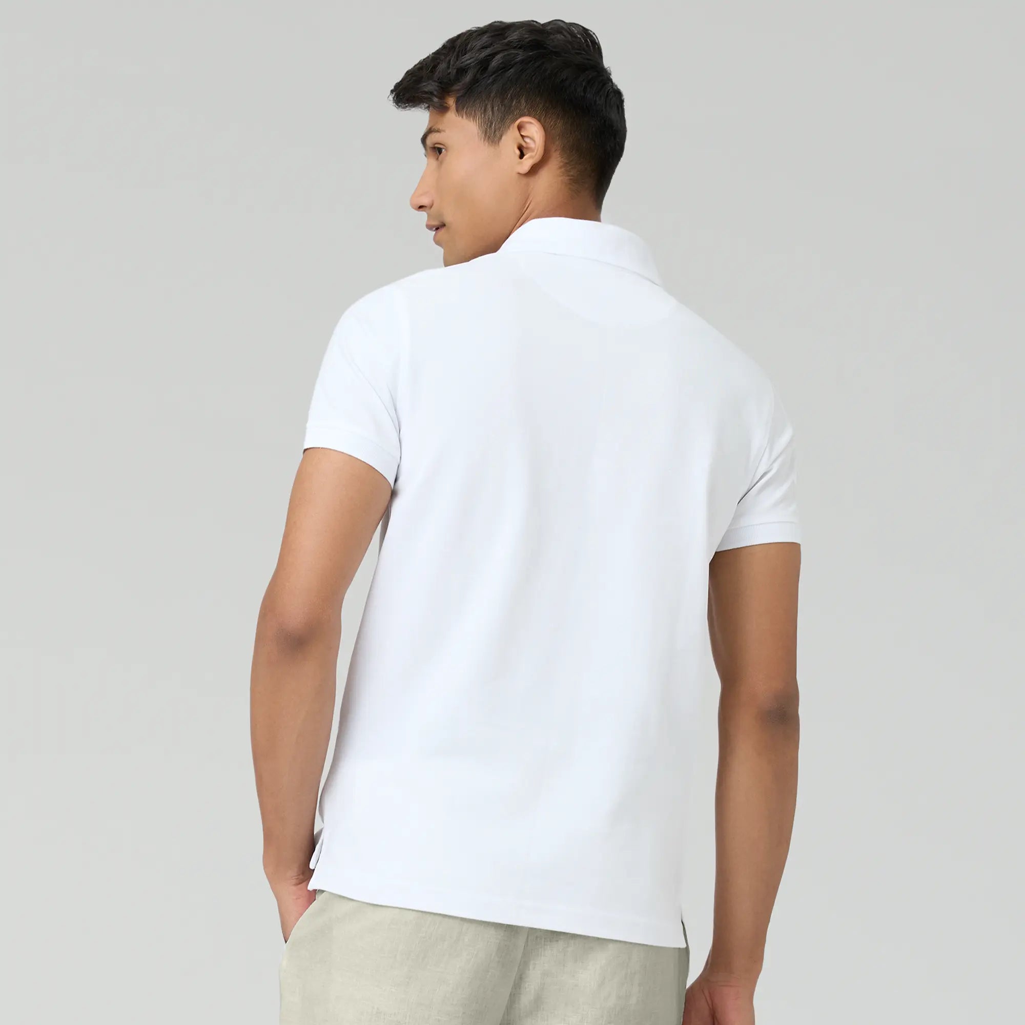 Nova Combed Cotton Polo T-shirts Polar White