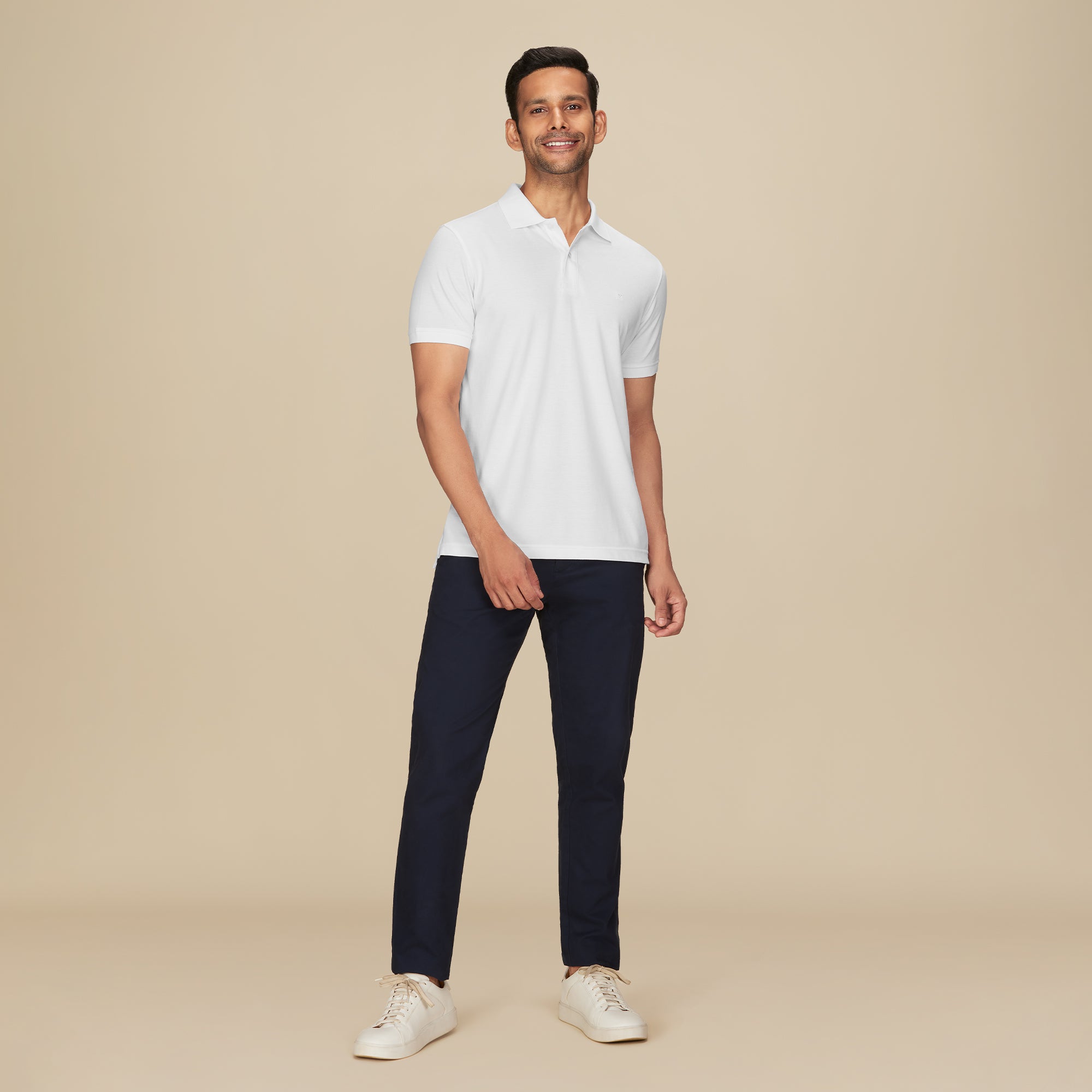 Nova Combed Cotton Polo T-shirt for men Polar White - XYXX Mens Apparels