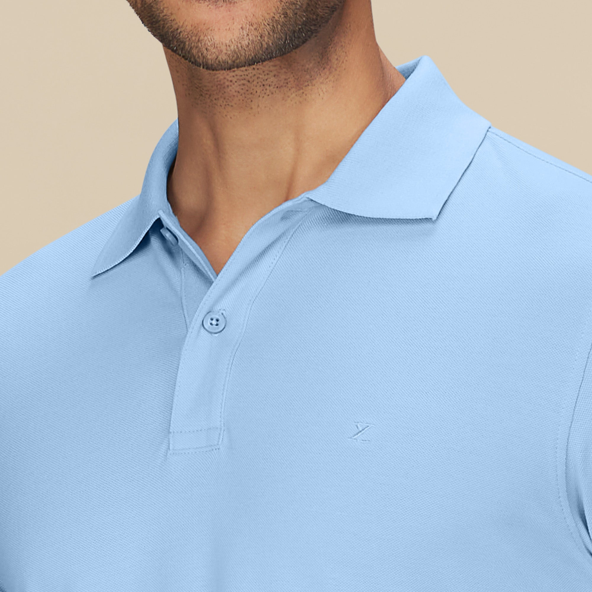 Nova Combed Cotton Polo T-shirt for men Sky Blue - XYXX Mens Apparels