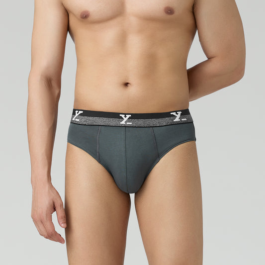 Nova Cotton Briefs For Men Anchor Grey -  XYXX Crew