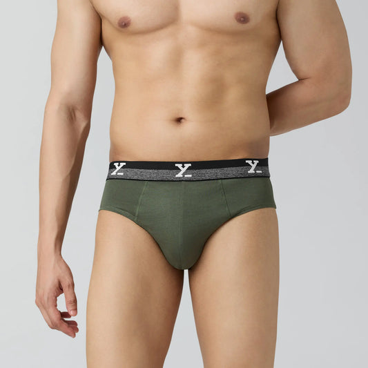Nova Cotton Briefs Olive Green - XYXX Crew