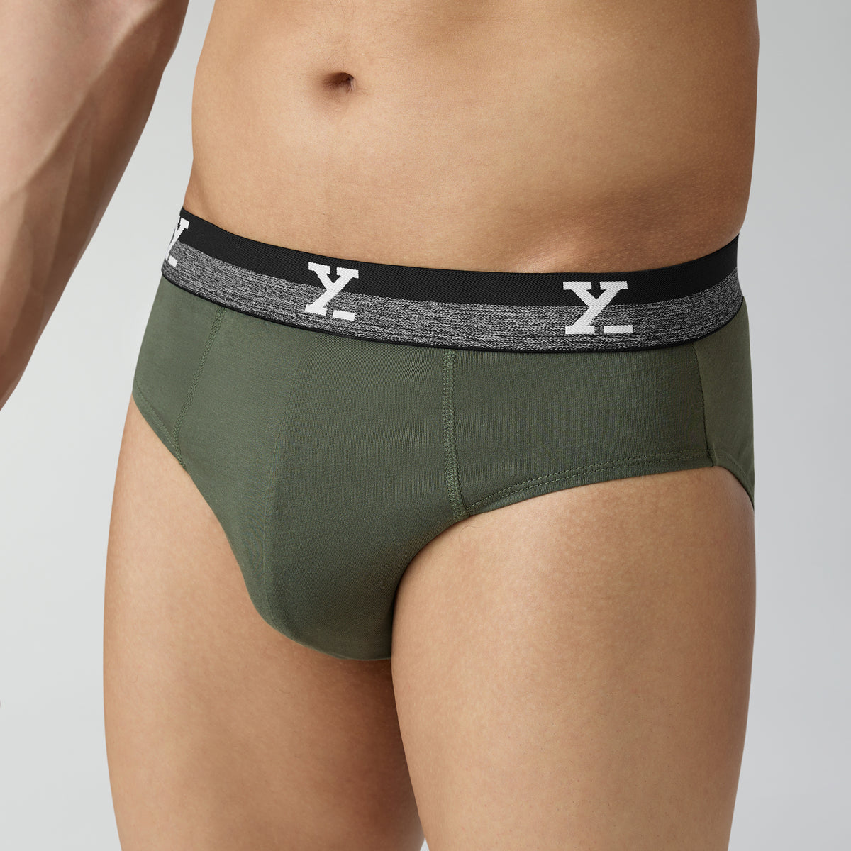 Nova Cotton Briefs For Men Olive Green -  XYXX Crew