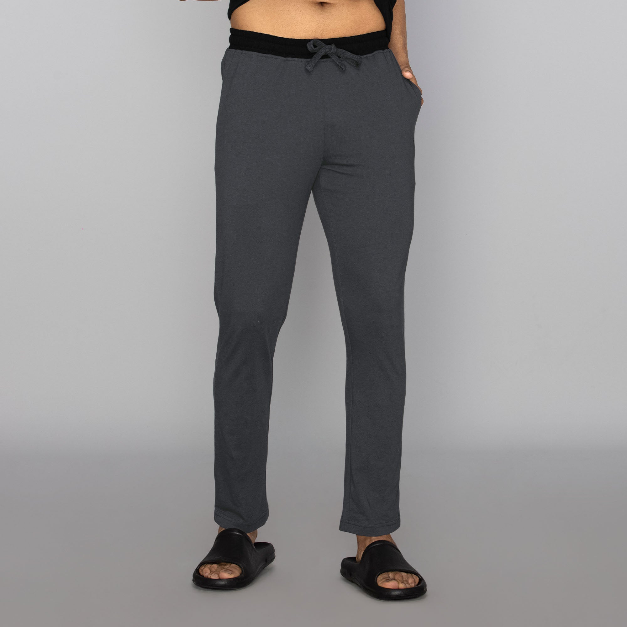 Nova Cotton Rich Track Pants For Men Anchor Grey - XYXX Mens Apparels