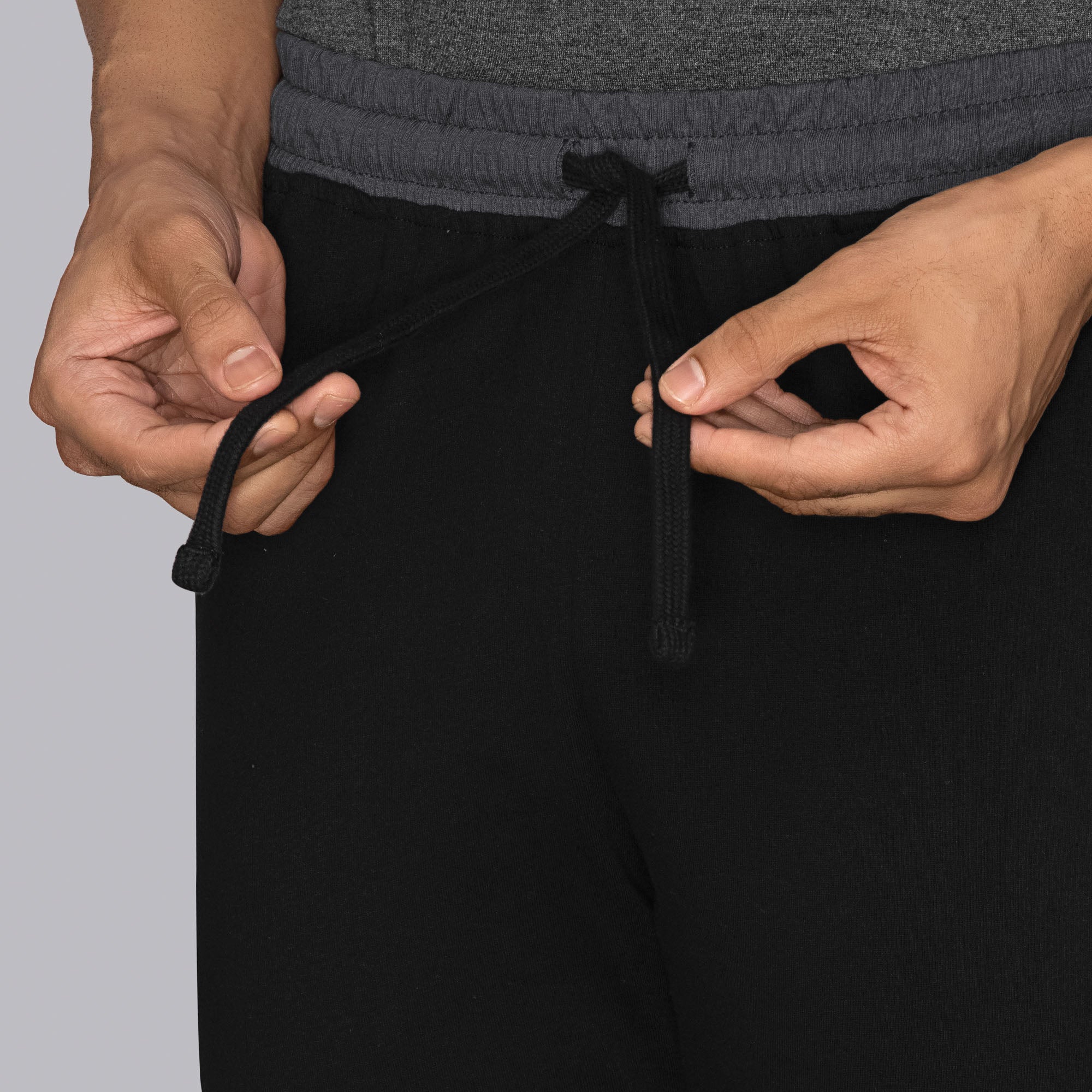 Nova Cotton Rich Track Pants For Men Pitch Black - XYXX Mens Apparels
