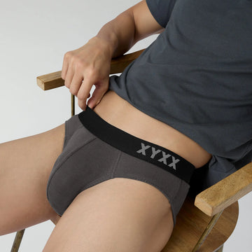 Pace Cotton Rib Briefs Charcoal Grey - XYXX Crew