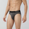 Pace Cotton Rib Briefs Charcoal Grey