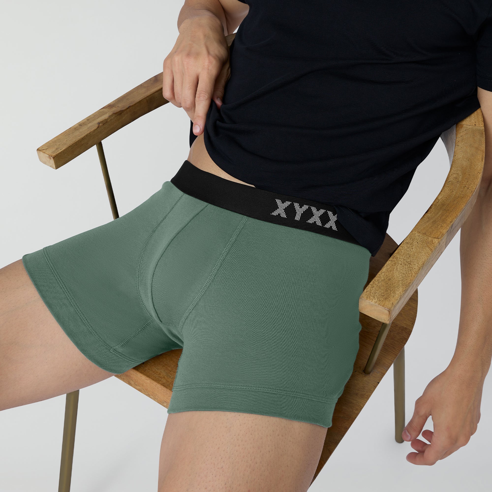 Pace Cotton Rib Trunks For Men Olive Green -  XYXX Crew