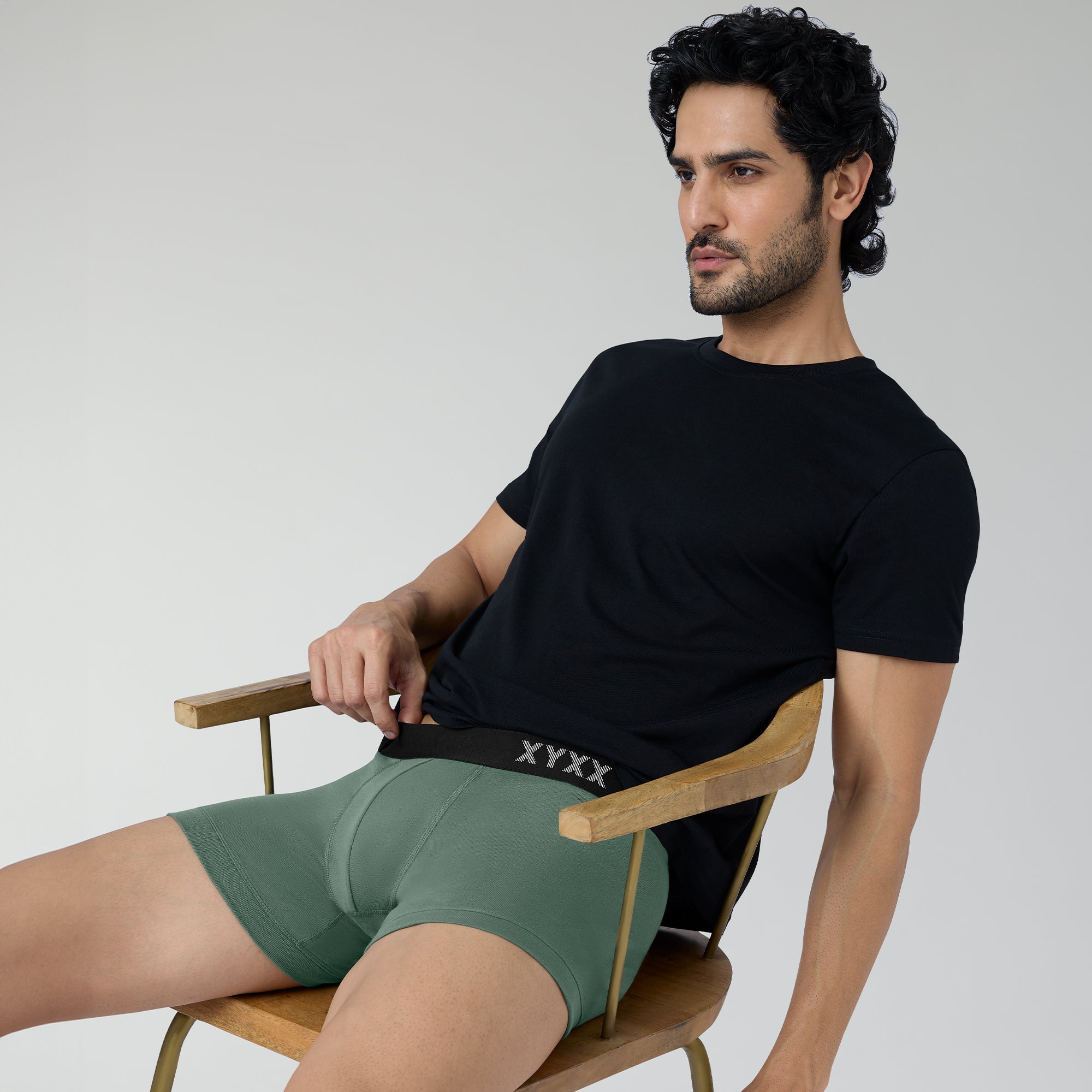 Pace Cotton Rib Trunks Olive Green