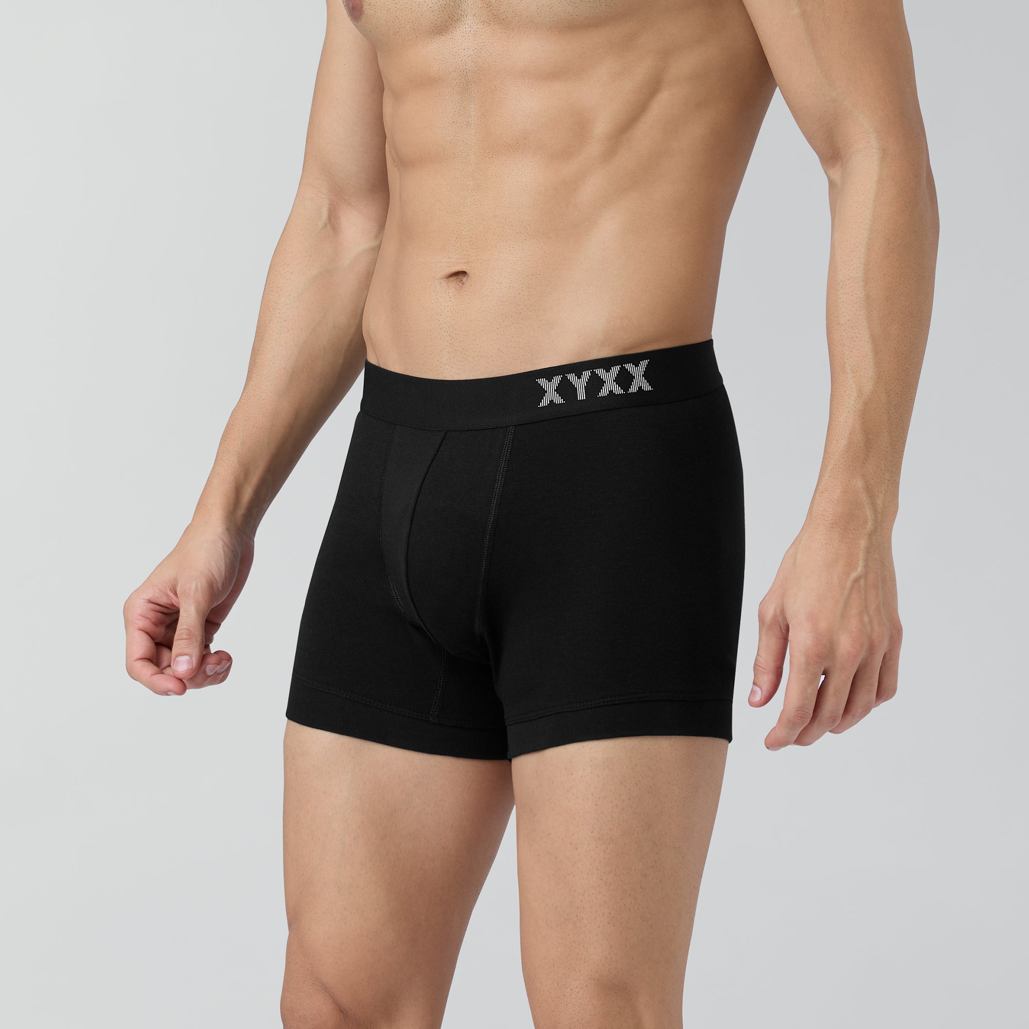 Pace Cotton Rib Trunks For Men Black Knight -  XYXX Crew