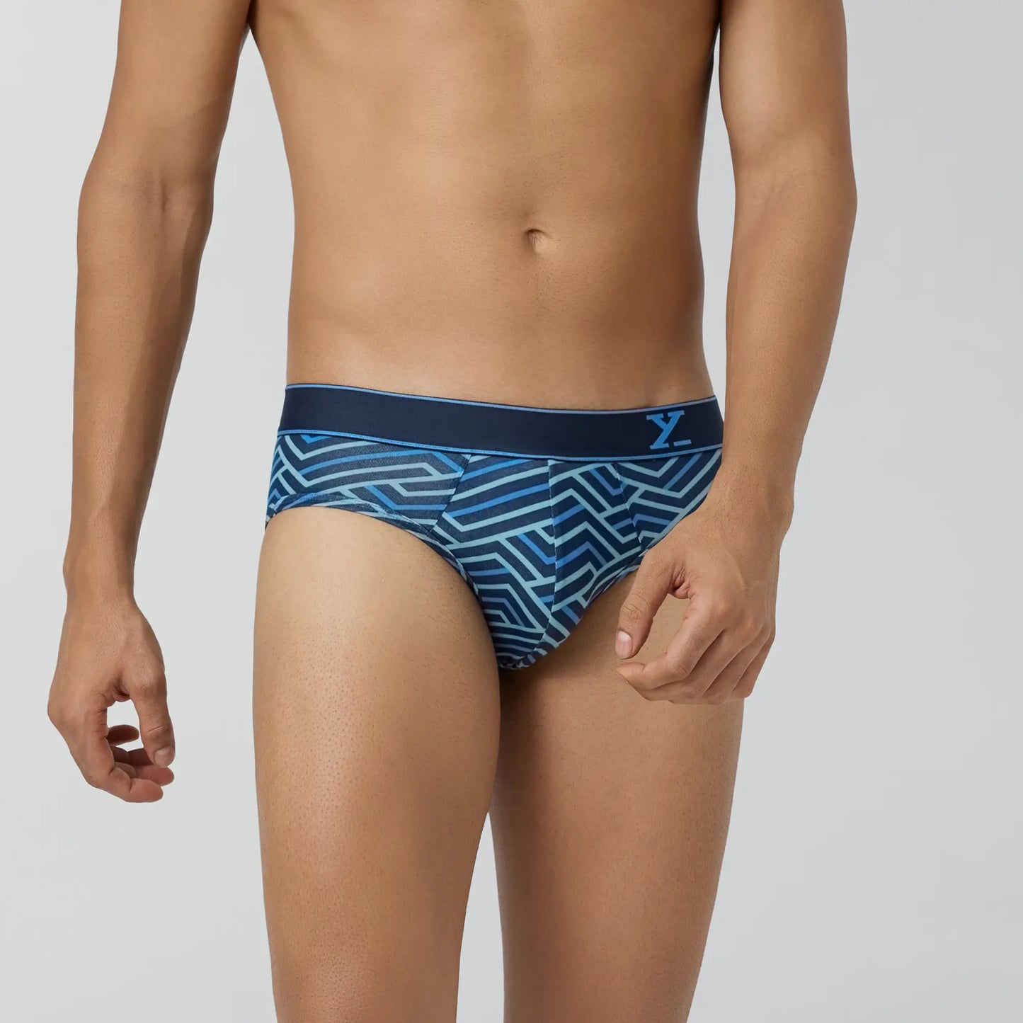 Parallax Cotton Briefs Blue Stripes - XYXX Crew