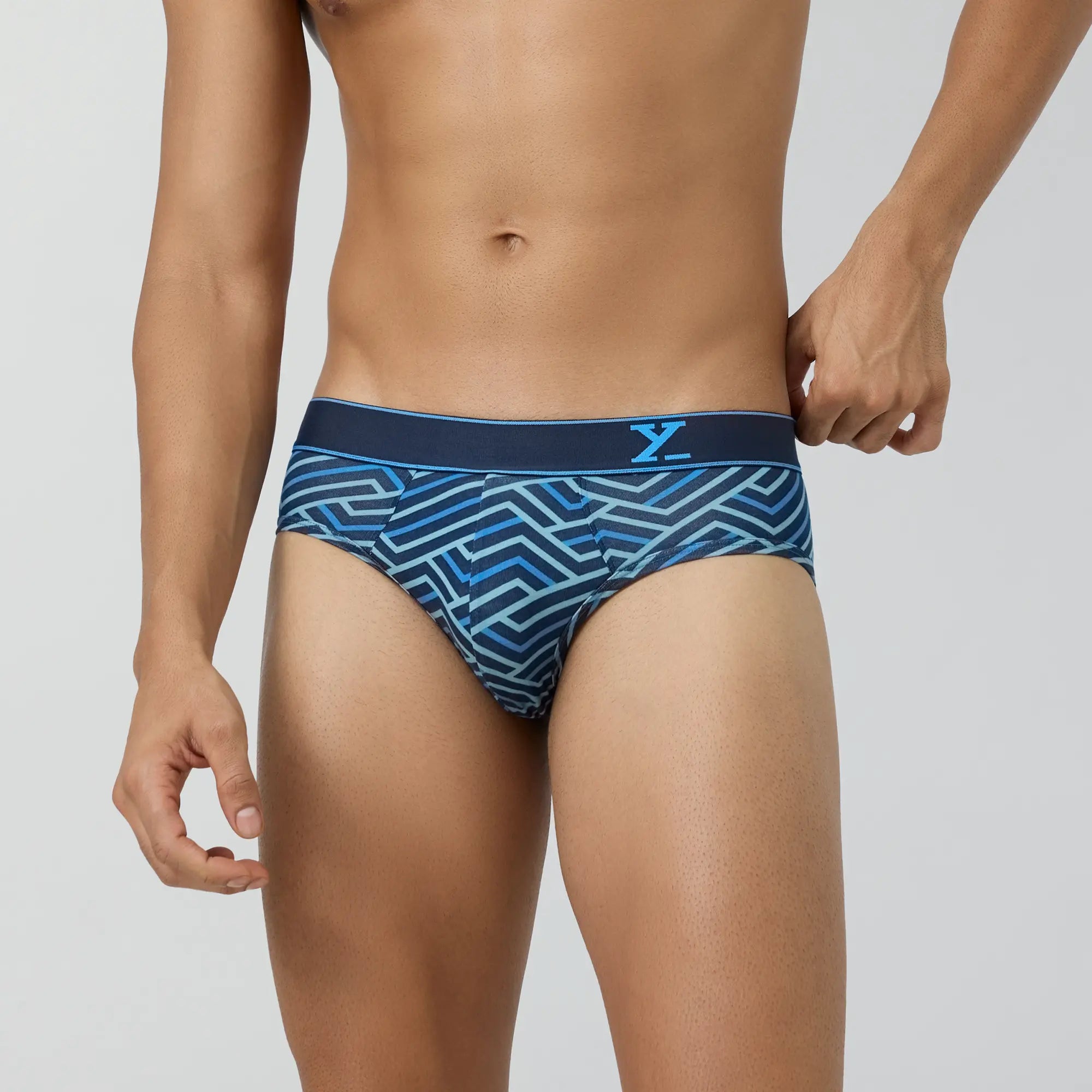 Parallax Cotton Briefs Blue Stripes