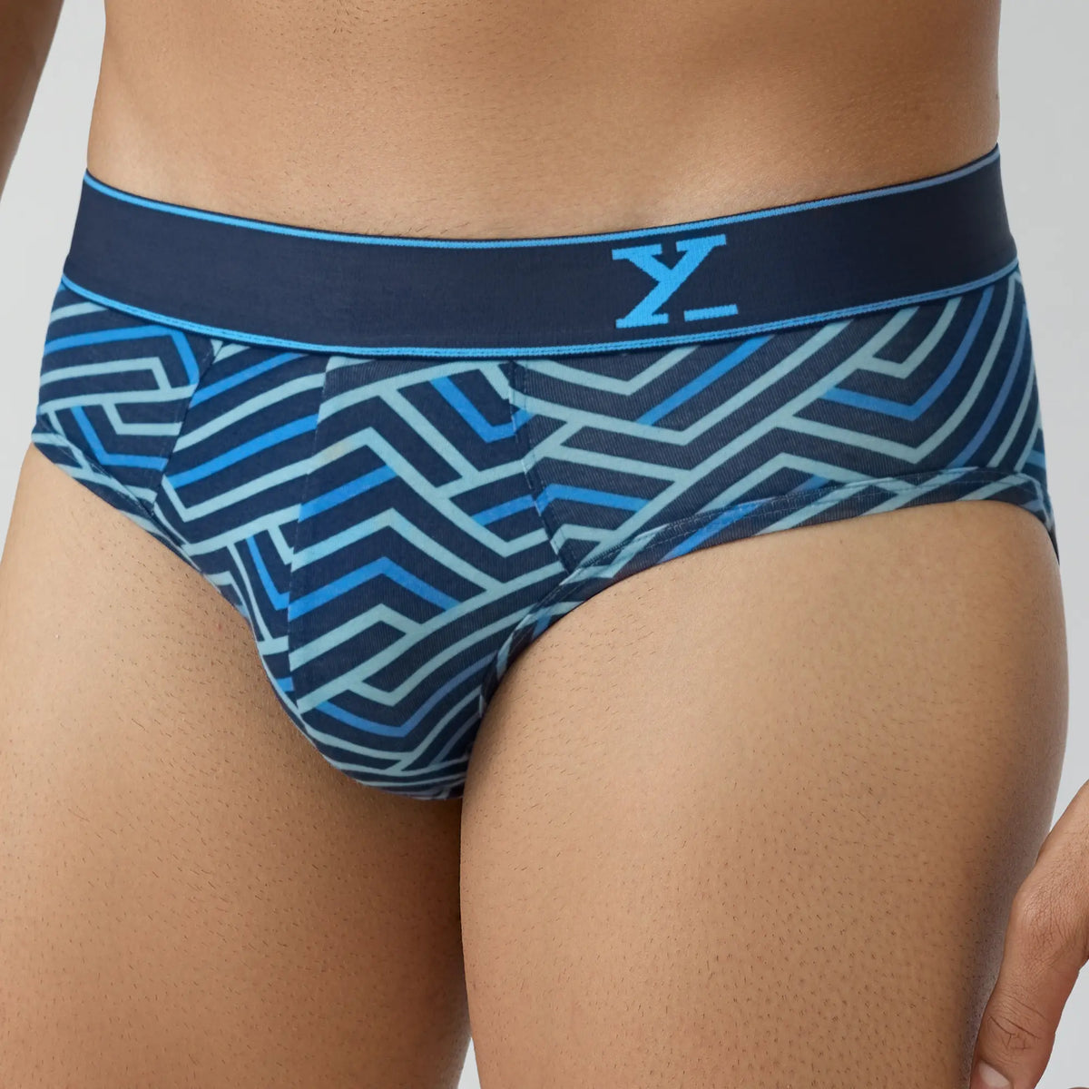 Parallax Cotton Briefs Blue Stripes - XYXX Crew