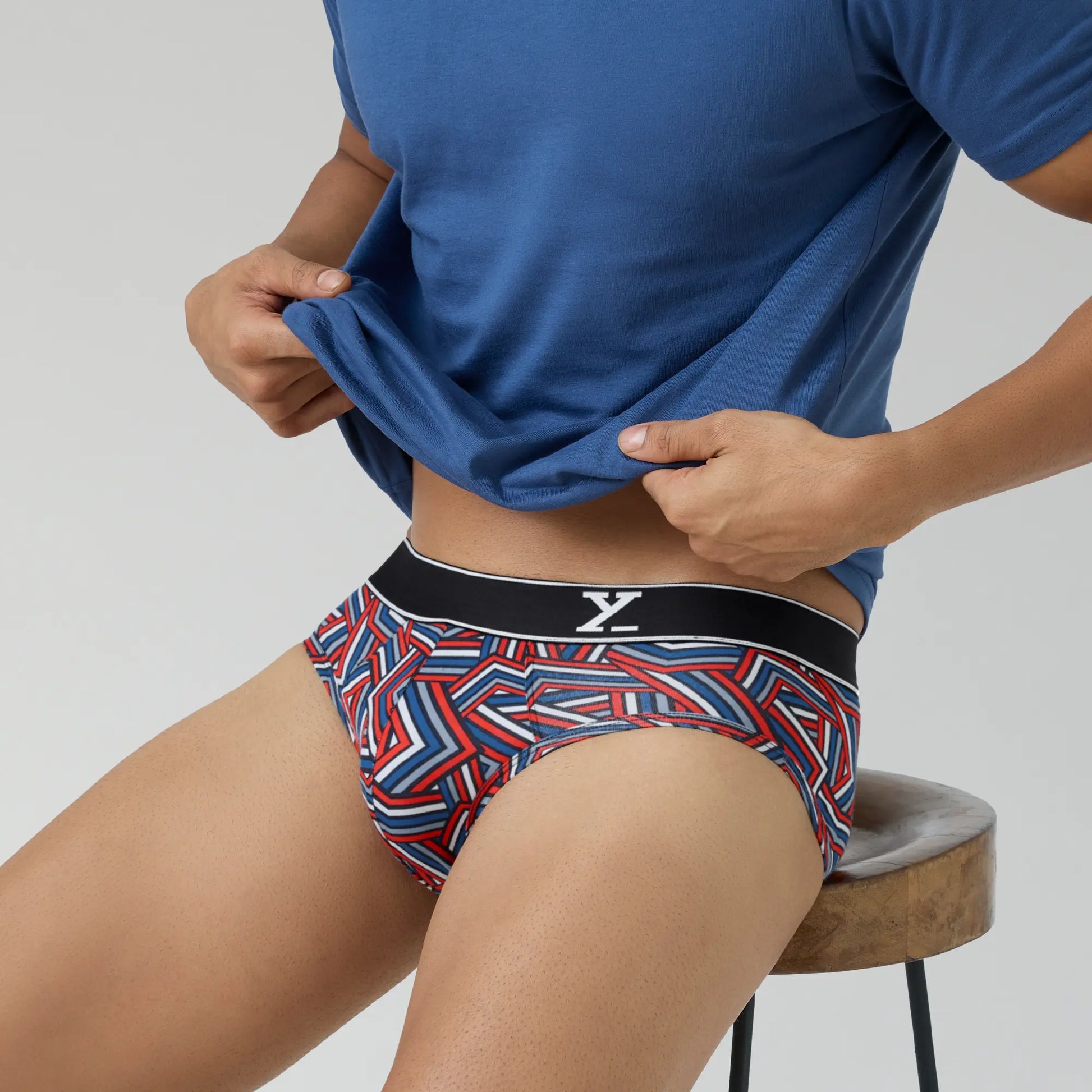 Parallax Cotton Briefs Red Stripes - XYXX Crew