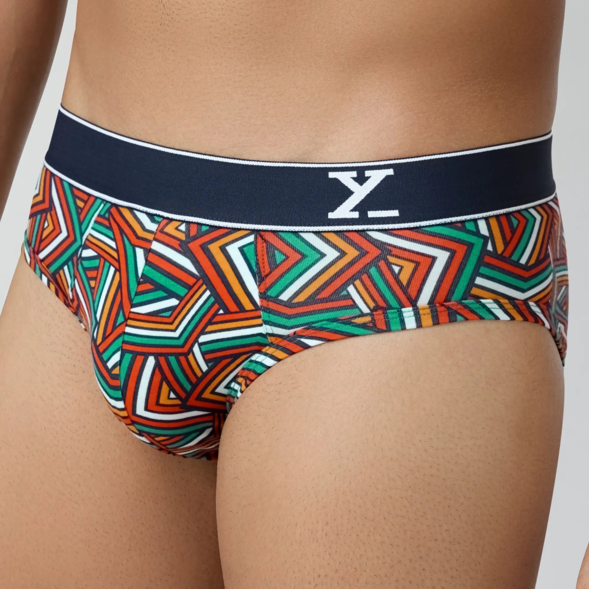 Parallax Cotton Briefs Yellow Stripes