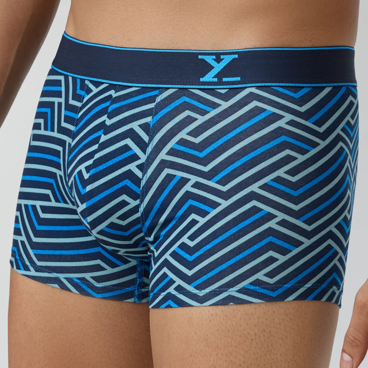 Parallax Cotton Trunks Blue Stripes - XYXX Crew