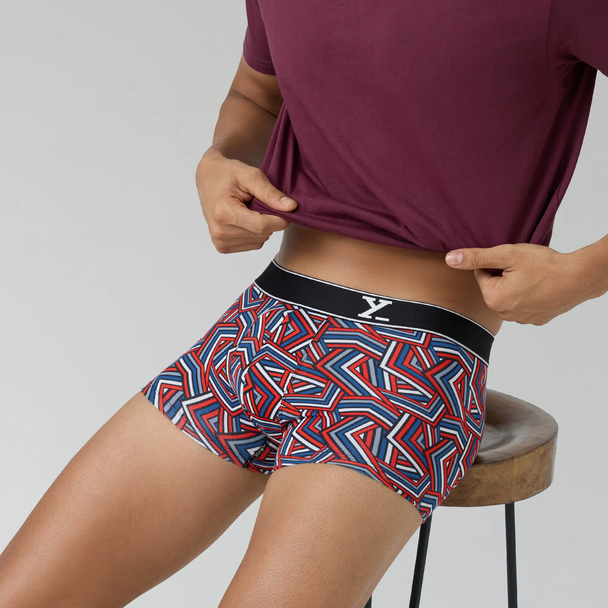 Parallax Cotton Trunks Red Stripes - XYXX Crew
