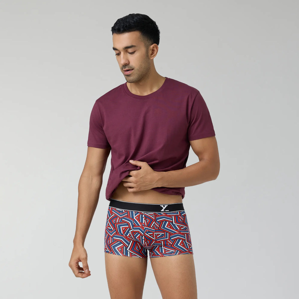 Parallax Cotton Trunks Red Stripes - XYXX Crew