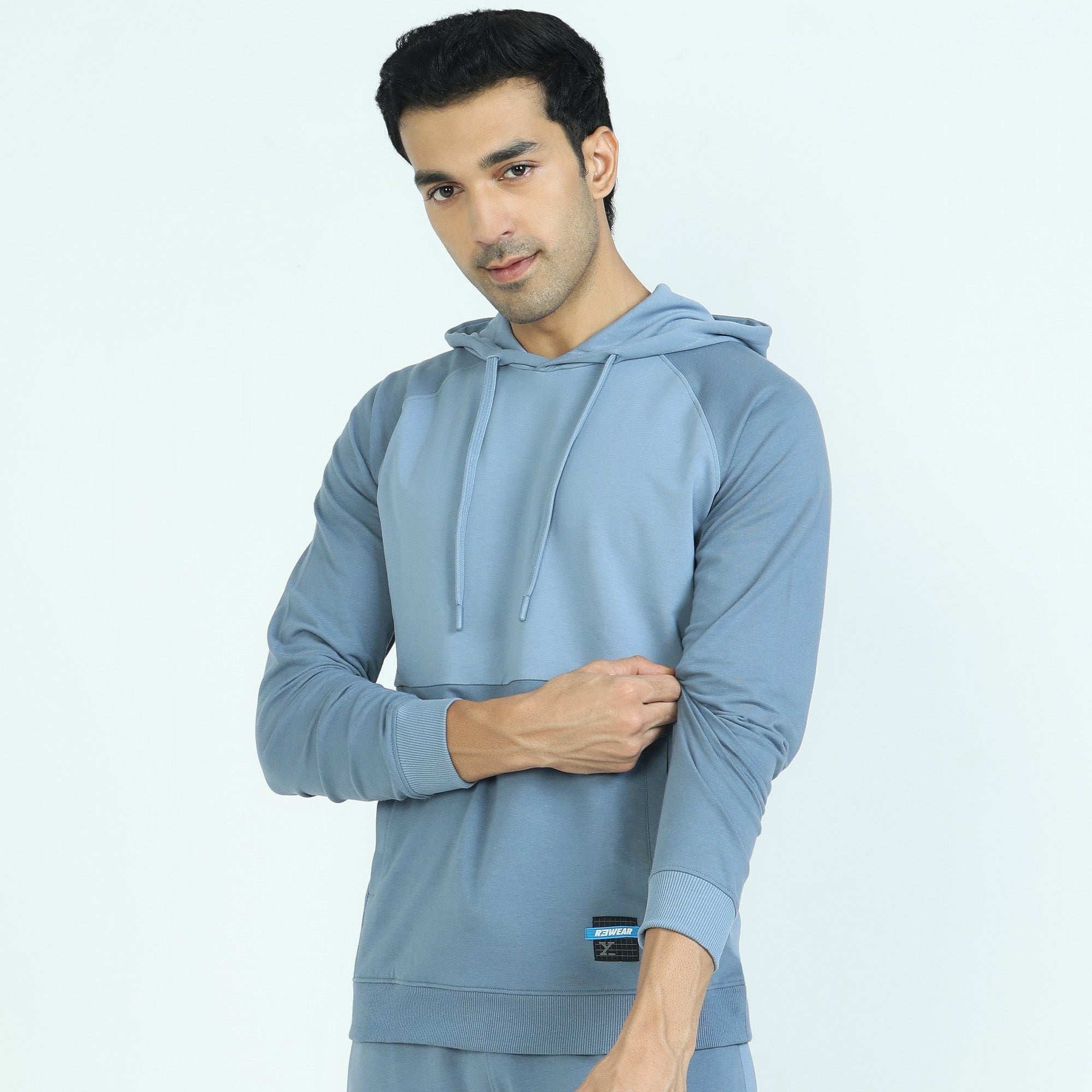 Quest French Terry Cotton Hoodies Ice Blue