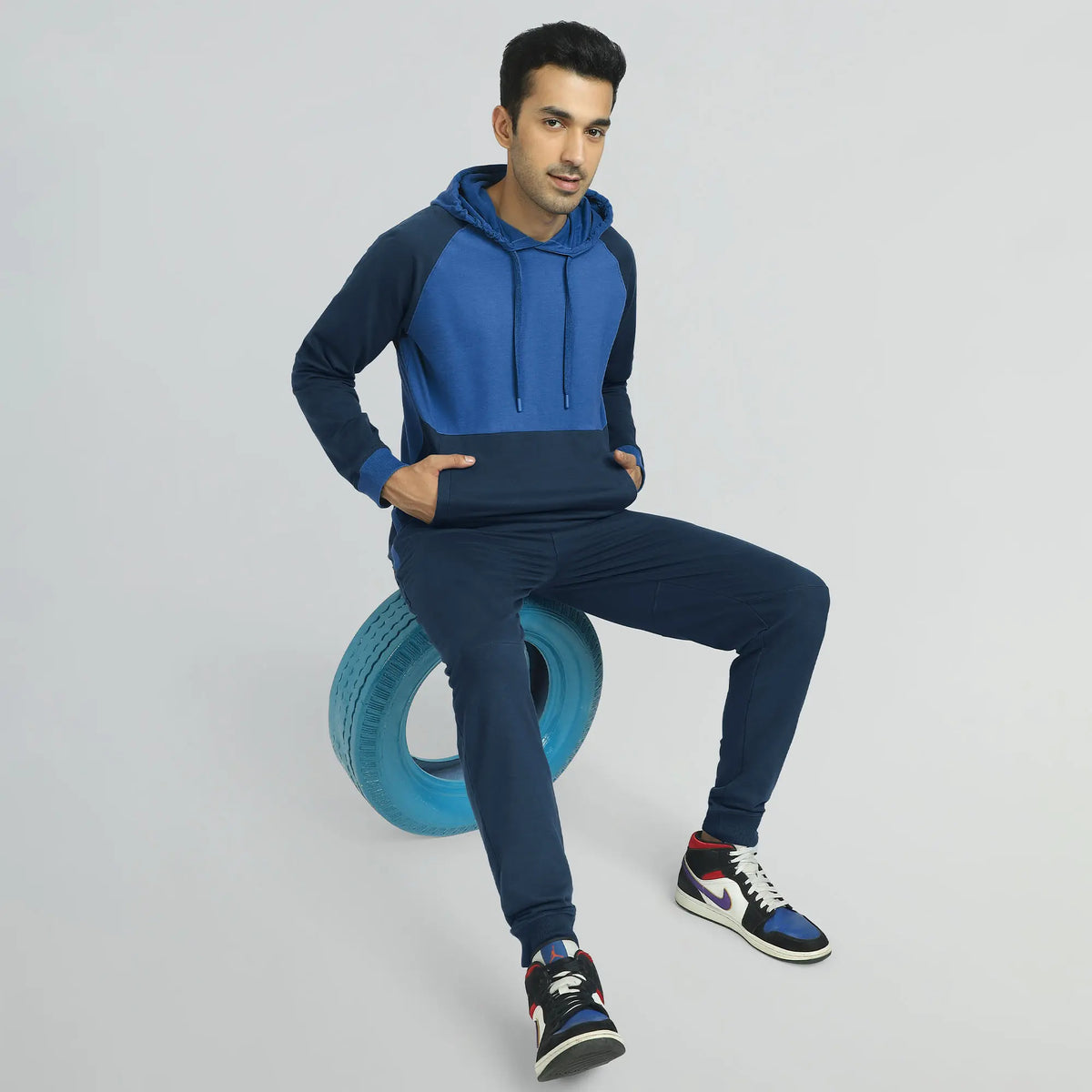 Quest French Terry Cotton Hoodies Atlas Blue - XYXX Crew