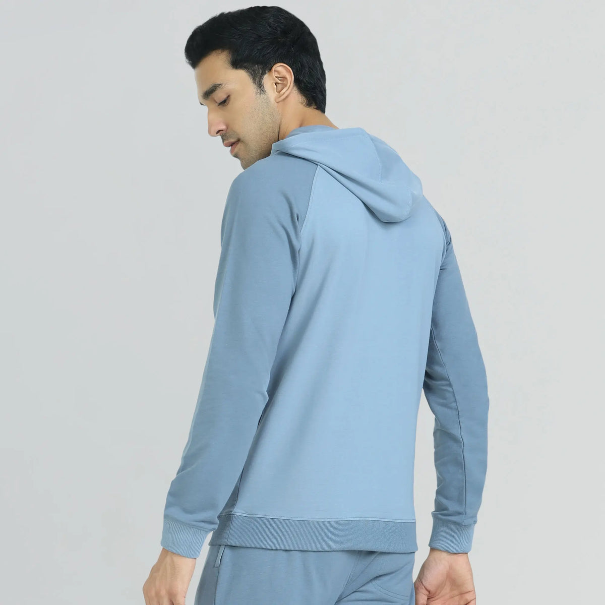 Quest French Terry Cotton Hoodies Ice Blue - XYXX Crew