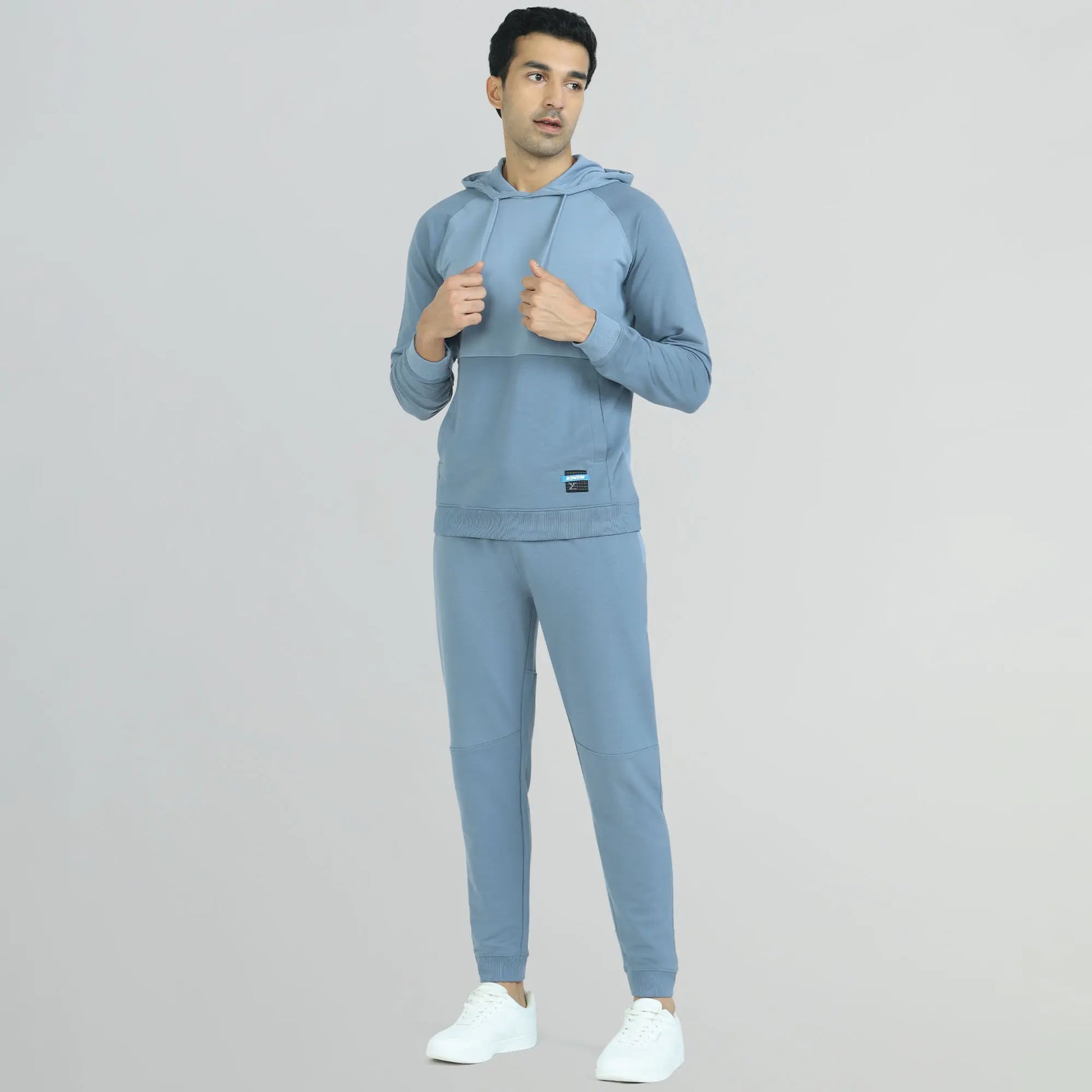 Quest French Terry Cotton Hoodies Ice Blue - XYXX Crew