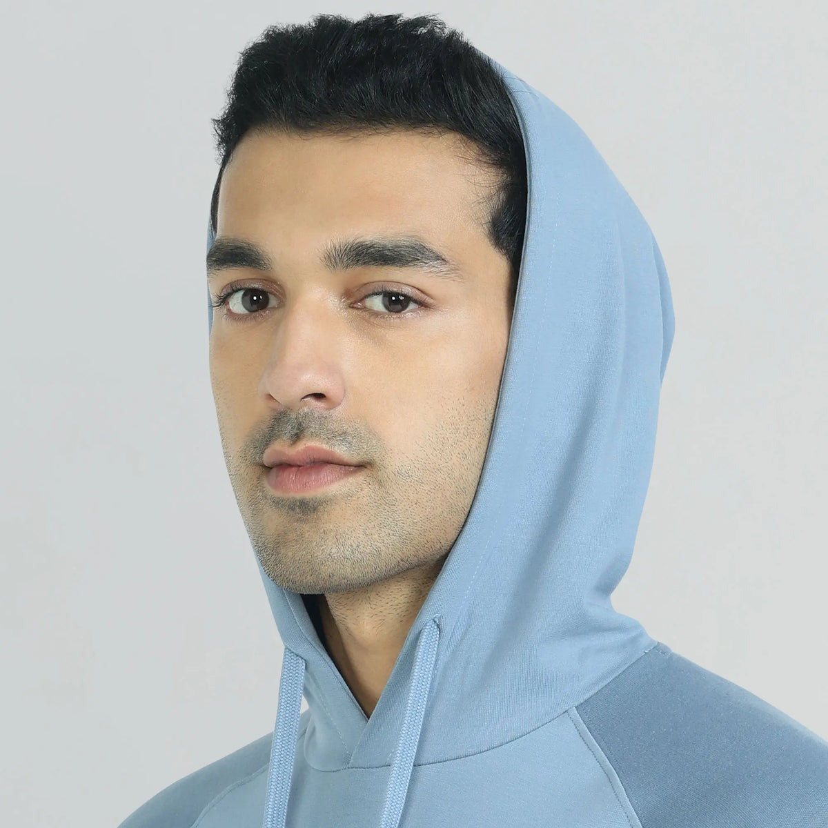 Quest French Terry Cotton Hoodies Ice Blue - XYXX Crew