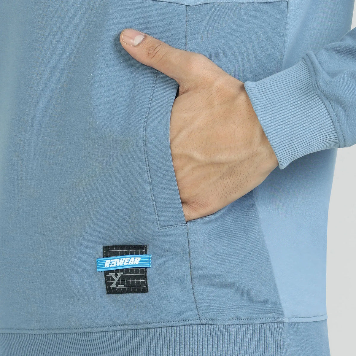 Quest French Terry Cotton Hoodies Ice Blue - XYXX Crew