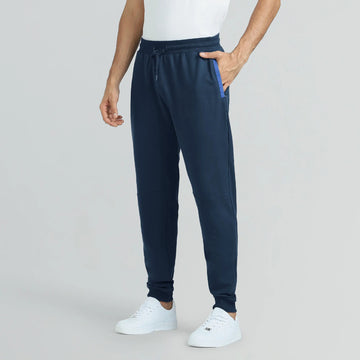 Quest French Terry Cotton-Blend Joggers Atlas Blue - XYXX Crew