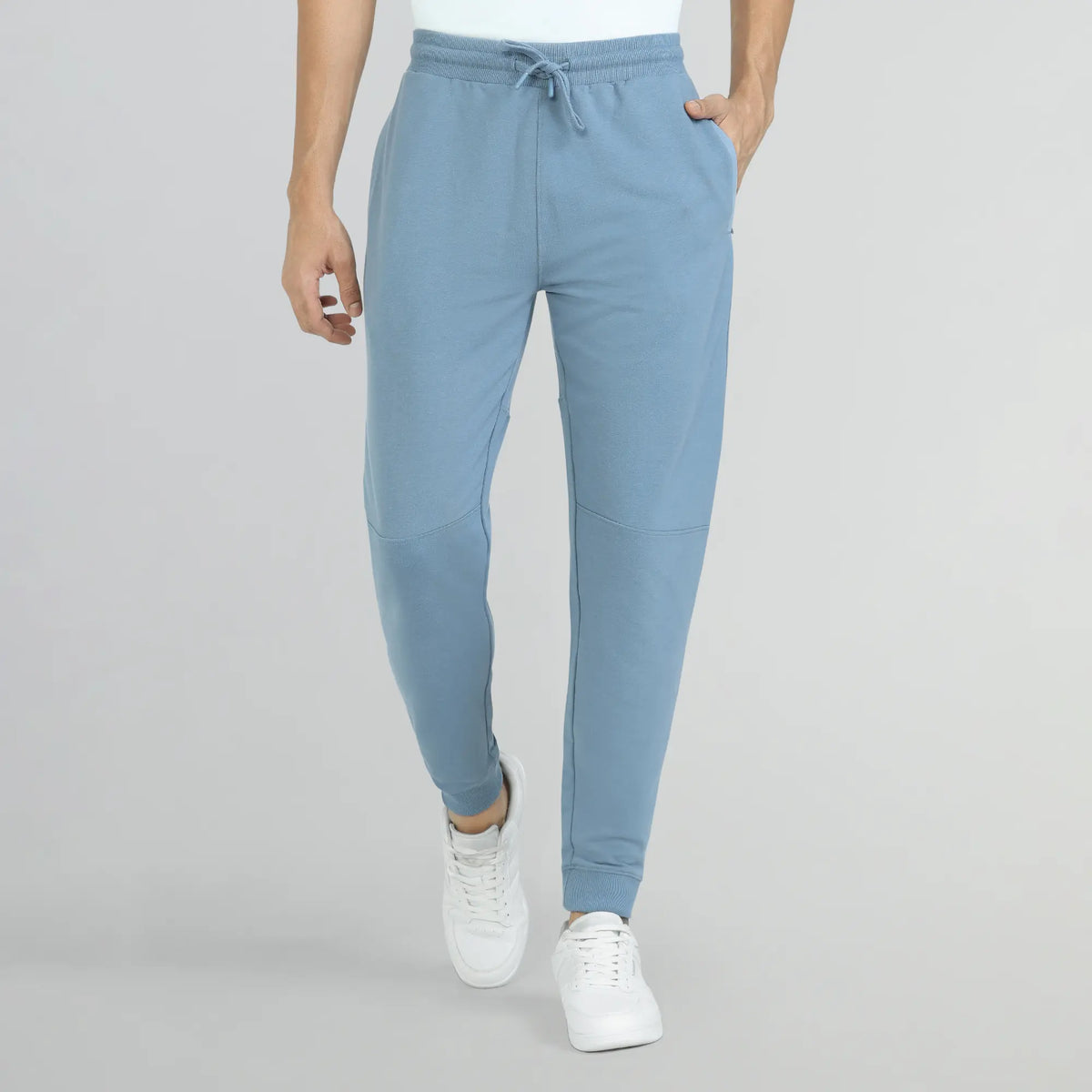 Quest French Terry Cotton-Blend Joggers Ice Blue - XYXX Crew